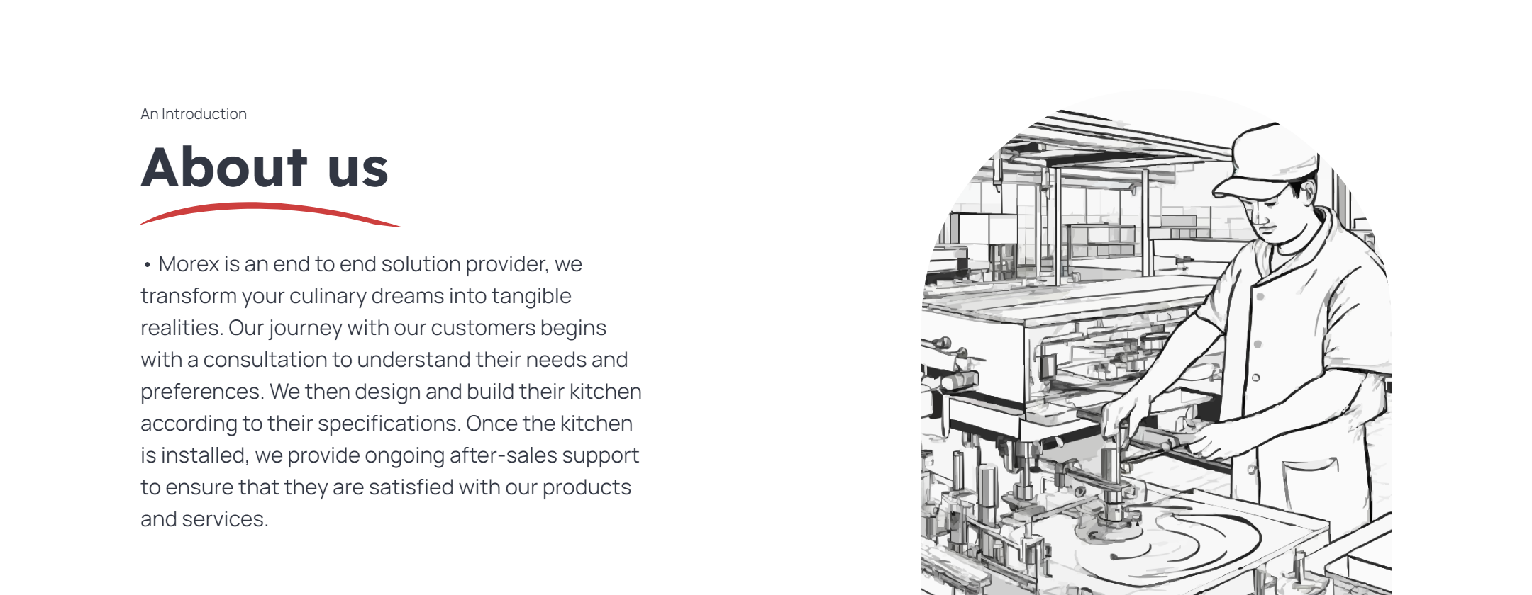 showcasing industrial equipment made by a company.