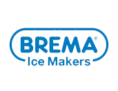 Brema Ice Makers logo: A sleek, modern logo featuring the words "Brema Ice Makers" in bold, with a cool blue color scheme.